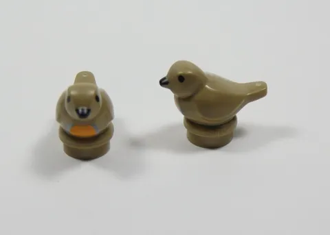 LEGO Lot of 2 Dark Tan Birds Animal Minifig I12