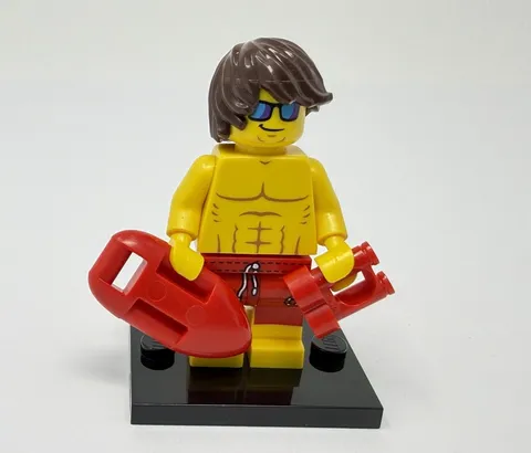 Lego Lifeguard Series 12 Minifigure W Binoculars & Life Guard Float