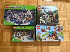 LEGO Minecraft Lot 4 Complete Sets NO Minifigures Instructions Included