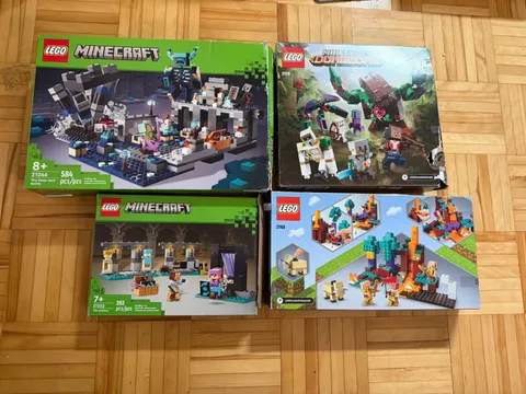 LEGO Minecraft Lot 4 Complete Sets NO Minifigures Instructions Included