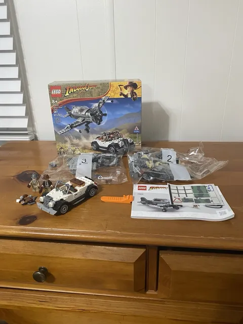 LEGO Indiana Jones: Fighter Plane Chase (77012) disassembled