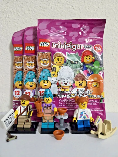 LEGO Minifigure Series 24 71037: Potter, Rockin’ Horse Rider, Newspaper Kid Boy
