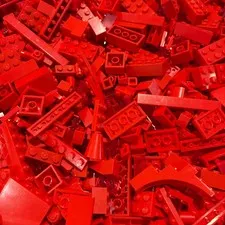 LEGO Red Pieces Lot - 10.6 oz - Free Shipping