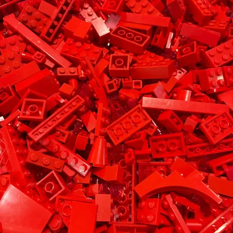 LEGO Red Pieces Lot - 10.6 oz - Free Shipping