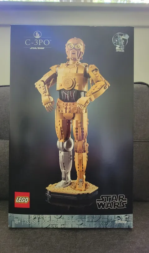 LEGO Star Wars 75398 C-3PO Complete Set 1138pcs 18+ Display Stand