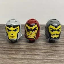 Lego Knights Kingdom Lot Of 3 Heads Only
