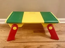 Vintage Lego Brand Lego Building Table W/ Storage 