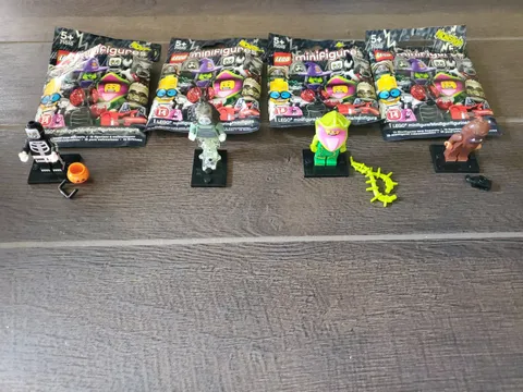 Lego Minifigures Series 14 Monsters Lot of 4 With Original Bags. 