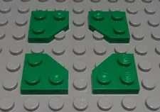 Lego Plate Corner 2x2 Green 4 Pieces