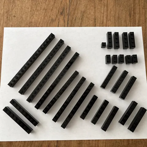 LEGO Lot Of VTG BLACK Pieces (27)