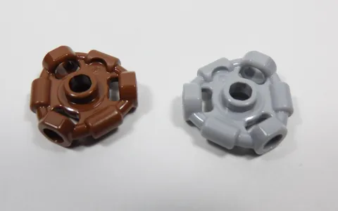 LEGO Lot of 2 Weapon Ring Accessory Minifig Light Bluish Gray Reddish Brown Q7