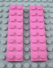 LEGO Lot of 2 Dark Pink 2x8 Flat Building Plate Parts