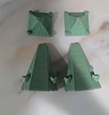 Lot of 2 - Lego Sand Green Tower Roof 6x8x9 Part 33215 Harry Potter Castle
