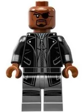 LEGO Nick Fury Leather Trench Coat, Dark Bluish Gray Legs Item No sh0185 Minifig