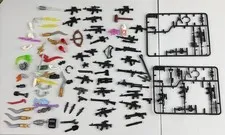 LEGO Lot Over 100 Pieces Variety Weapons includes All pictured Guns Knives