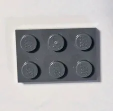 LEGO Parts: 2x3 Plate, Part # 3021, Dark Bluish Gray