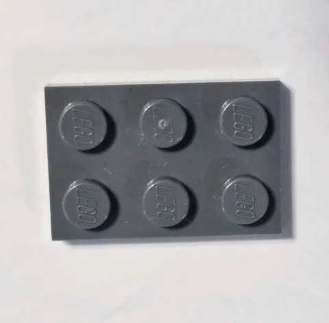 LEGO Parts: 2x3 Plate, Part # 3021, Dark Bluish Gray