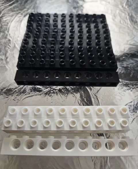 LEGO #2730 TECHNIC BRICK-1 X 10 W/ HOLES- 13 PIECES