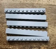 LEGO Light Bluish Gray 1 X 10 Brick. QTY 5. Part No. 6111.