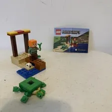 Lego Minecraft Polybag 30432 The Turtle Beach Alex 46 Pieces