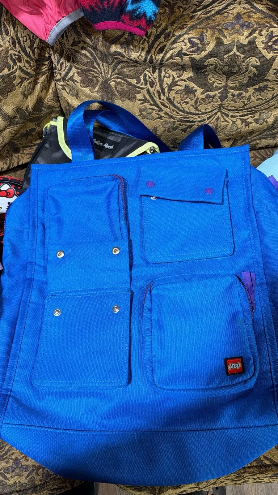 LEGO Blue & Purple Tote Bag with Handle Carry Bag