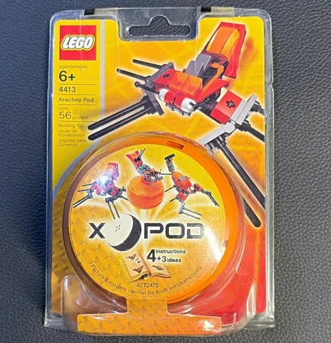 LEGO X-Pod 4413 Arachno Pod Complete Set 56pcs Blister Pack Ages 6+ 2005