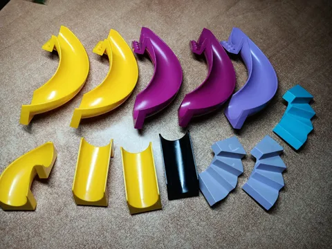 LEGO LOT OF 12 PLAYGROUND SLIDES/STAIRS 7X12X8 6X6X6 CURVED 4X6X6 STRAIGHT