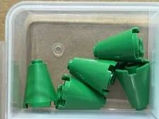 LEGO Parts - Green Cone 2 x 2 x 2 - Open Stud - No 3942c - QTY 5