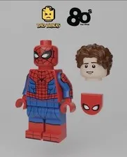 LEGO Marvel Bad Brick Custom New Arachnid Spider-Man Minifigure NEW Light Blue