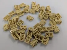 Lego x50 New Tan Bracket 1 x 2 - 1 x 2 # 99781 MOC Bulk Parts