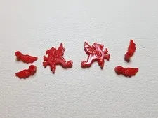 2x Dragon Plume Minifigure for Castle Lego - Dragonknights Plumes - for Lego
