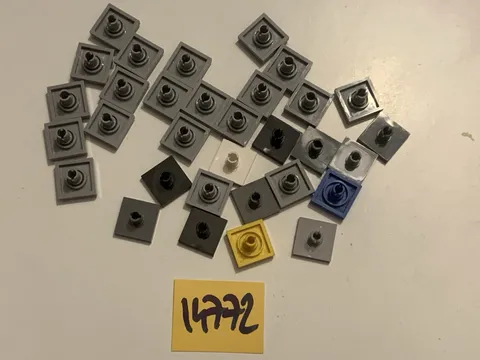 Lego Light Grey AvEc Tenon Coin Lot