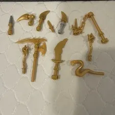 Lego Ninjago Gold Accessories Lot