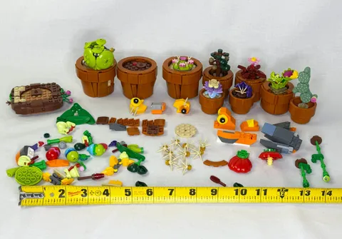 LEGO Botanicals Flower Plant Collection Mixed Lot Brown Pots Incomplete AS IS