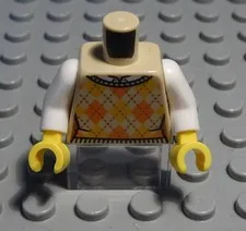 Lego Figure Accessories Top Torso Beige With Decor