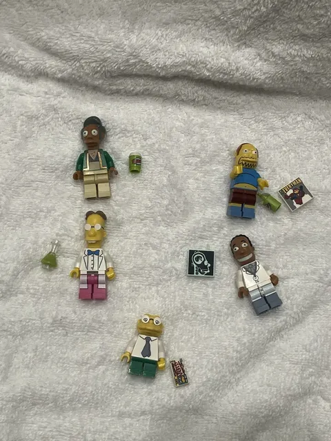 LEGO Simpsons Lot -Apu, HansMoleman, Dr Hibbert, Comic Book Guy, Professor Frink