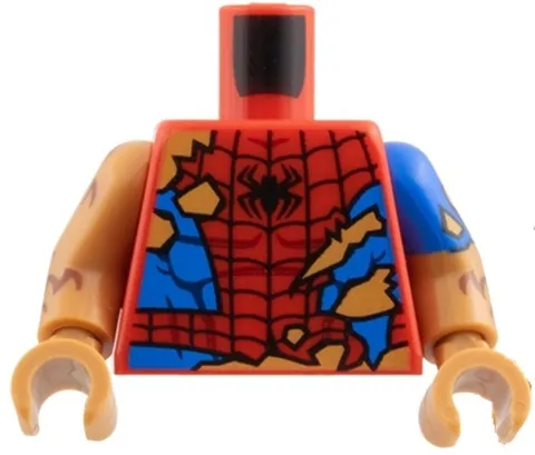 Lego NEW Spider-Man WEREWOLF Minifig TORSO Red  Rips Fur Spider Webbing sp12