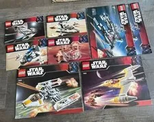 Vintage Lego Star Wars Retired Sets Manual Lot (8) 7672 7658 7660 7668 7670 MORE