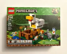 LEGO Minecraft 21140 The Chicken Coop 198 Pieces Brick Separator Box Retired