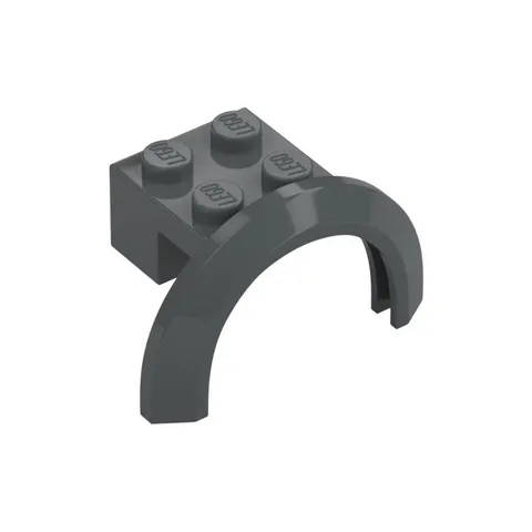 LEGO 10x Dark Bluish Gray, Mudguard 4 x 2 1/2 x 1 2/3, Arch Round inv.602