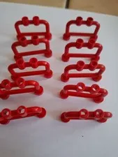 No 332 10x Lego Fence 4083 Red