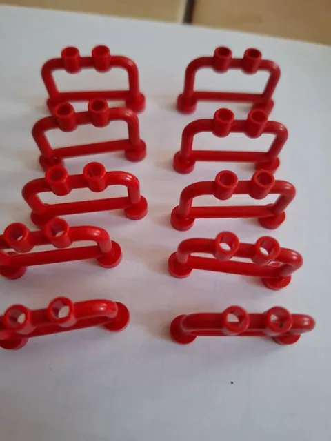 No 332 10x Lego Fence 4083 Red