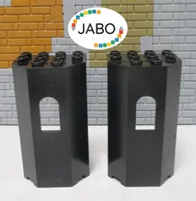 (G13/3) Lego 2x 30246 wall panels wall black 7093 7947 8802 8822 8876