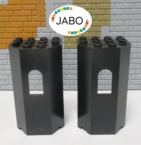 (G13/3) Lego 2x 30246 wall panels wall black 7093 7947 8802 8822 8876