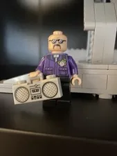 LEGO Mini Fig Lawerence Goon, Purple Jacket w/ Gray Boombox #76161 RETIRED SET 
