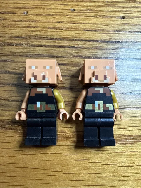 Lot Of 2 - LEGO Minecraft Minifigure Piglin Brute (Genuine)