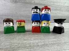 Lot of 7 Vintage 1970s Lego Duplo Various Minifigures