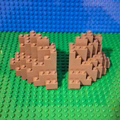 LEGO Rock Panel 8 x 8 x 6. In Dark Grey 2 pcs