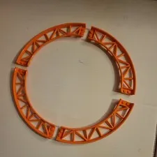 Lego Train Track Roller Coaster Rail Curve 90 degre Lot of 4 Bright Light Orange