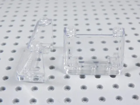 LEGO Lot of 2 Trans Clear 2x4x2 Windscreens Windshields Vehicle BG